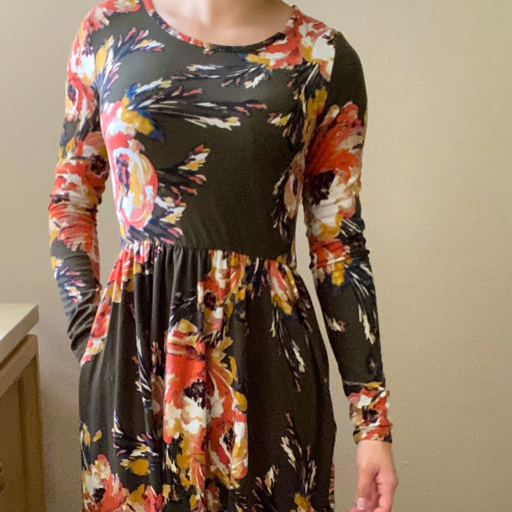 Green Floral Dress